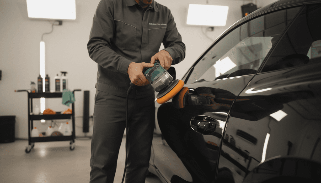 Paint correction and polishing luxury vehicle